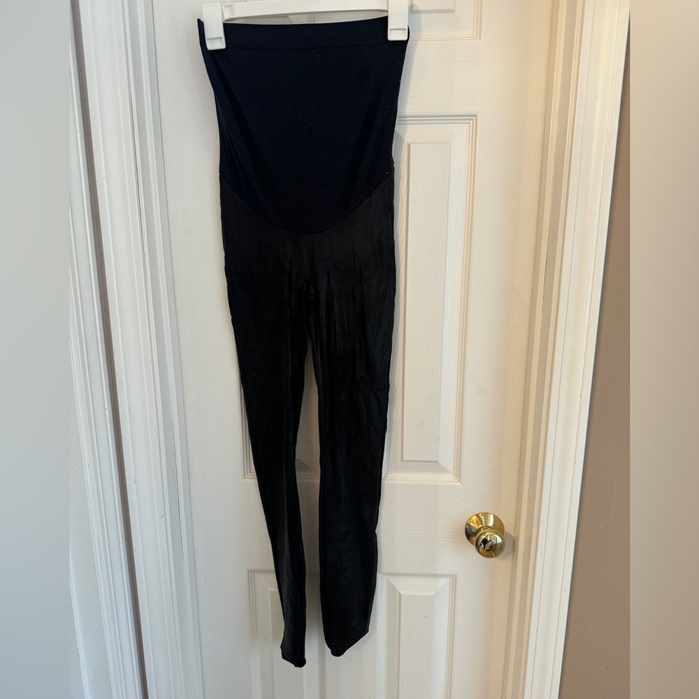 Spanx Maternity Faux Leather Leggings
